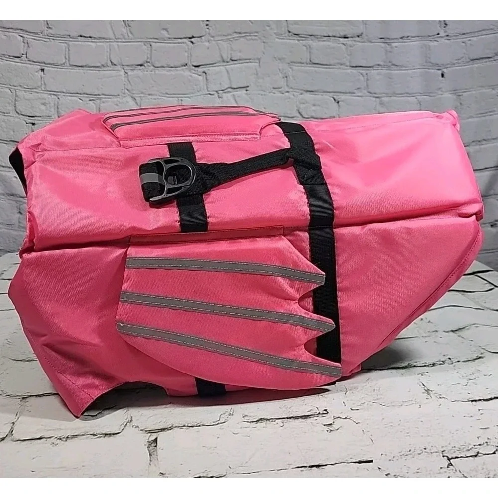 Dog Hot Pink Dragon‎ Pool Swimming Floatation Adjustable Vest Life Jacket XL